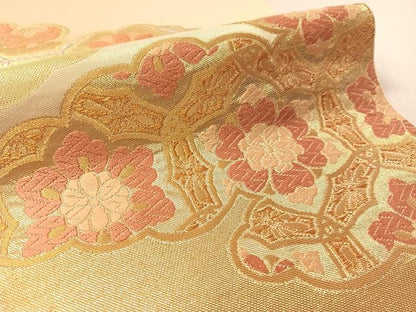 平和屋着物●西陣　川島織物　六通柄　本袋帯　唐織　雲取り吉祥花文　金銀糸　正絹　逸品　CABM2867vp