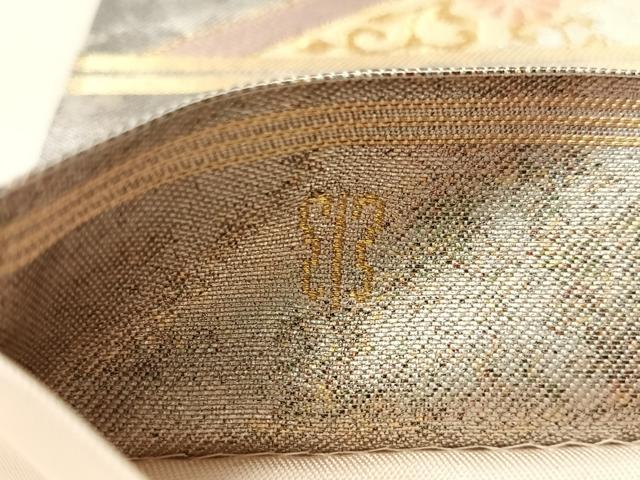 平和屋着物●西陣　川島織物　六通柄　本袋帯　花唐草菱文　金糸　引箔　正絹　逸品　未使用　CABM2874vp