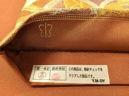 平和屋着物●西陣　川島織物　六通柄　本袋帯　舞花文　金銀糸　正絹　逸品　CABM2880vp