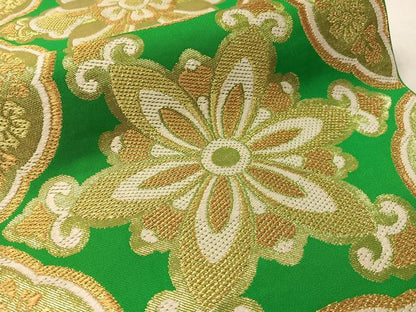 平和屋着物●西陣　川島織物　六通柄　本袋帯　唐織　七宝花文　金糸　正絹　逸品　CABM2890vp
