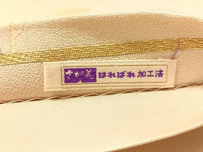 平和屋着物●六通柄袋帯　唐織　ミミズク　金糸　さが美扱い　正絹　逸品　CABM2893vp