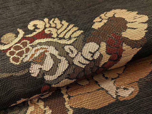平和屋着物●西陣　鷹匠謹製　六通柄袋帯　狩鞍　金糸　正絹　逸品　CABM2896vp