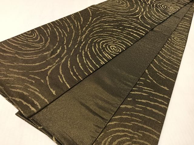 平和屋着物●太鼓柄袋帯　海老　金糸　正絹　逸品　CABM2899vp