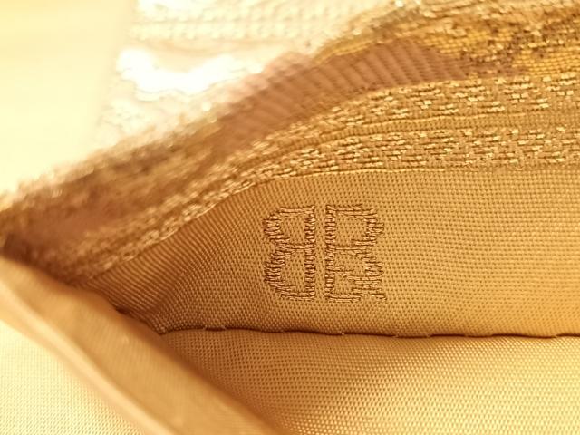 平和屋着物●西陣　服部織物謹製　六通柄袋帯　道長文様　金糸　正絹　逸品　CABM2919vp