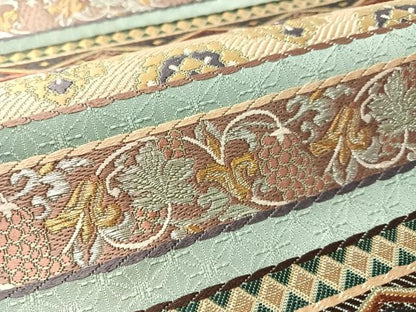 平和屋着物●六通柄袋帯　唐織　萬葉染　横段吉祥文　金銀糸　正絹　逸品　CABM2932vp