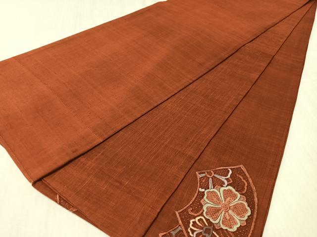 平和屋着物●中国三大刺繍　スワトウ相良刺繍　総刺繍　太鼓柄袋帯　紬地　地紙更紗文　正絹　逸品　CABM2945vp