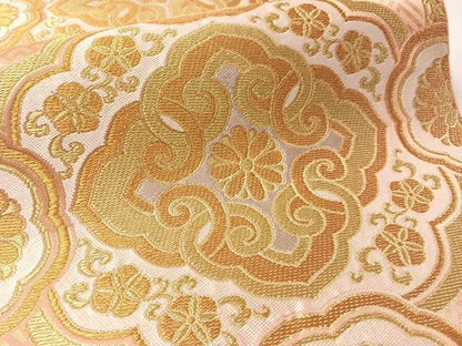 平和屋着物●西陣　川島織物　六通柄　本袋帯　天井花文　金糸　正絹　逸品　CABM2958vp