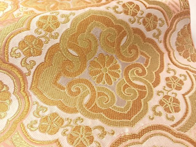平和屋着物●西陣　川島織物　六通柄　本袋帯　天井花文　金糸　正絹　逸品　CABM2958vp