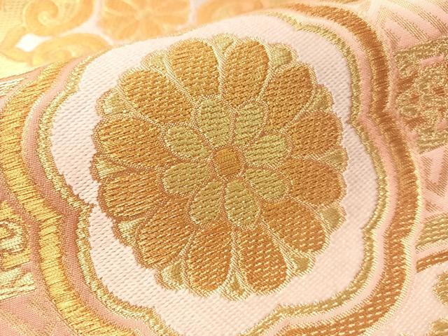 平和屋着物●西陣　川島織物　六通柄　本袋帯　天井花文　金糸　正絹　逸品　CABM2958vp