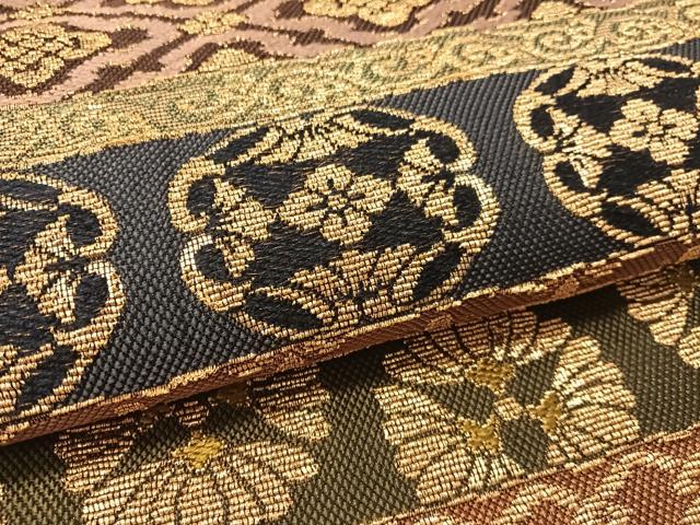 平和屋着物●両面　全通柄袋帯　作家物　金華山織　百重　モール　さが美扱い　正絹　逸品　CABM2979vp