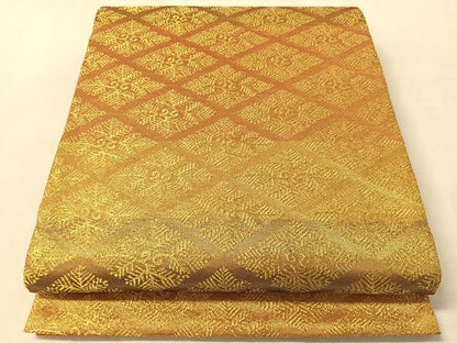 平和屋着物●創業280年　誉田屋源兵衛　六通柄袋帯　東照宮　純金　菱松葉　正絹　逸品　CABM2989vp