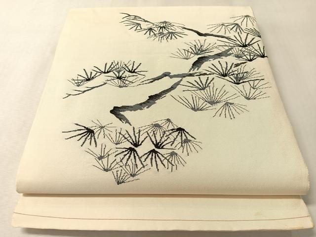 平和屋着物●太鼓柄袋帯　松　正絹　逸品　CABM2994vp