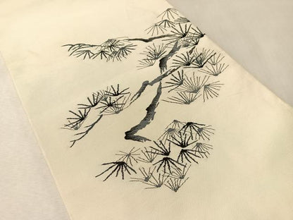 平和屋着物●太鼓柄袋帯　松　正絹　逸品　CABM2994vp