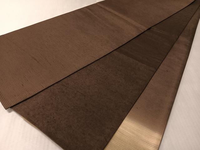 平和屋着物●太鼓柄袋帯　紬地　霞文　正絹　逸品　CABM3007vp