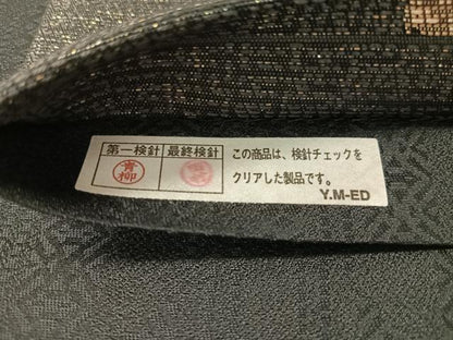 平和屋着物●六通柄袋帯　流水雪華文　金糸　正絹　逸品　CABM3027vp