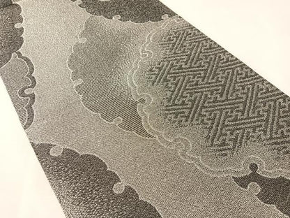 平和屋着物▽美空ひばり　両面　六通柄袋帯　スリーシーズン　春夏秋　雪輪重ね　金銀糸　正絹　逸品　未使用　CABM3028vp