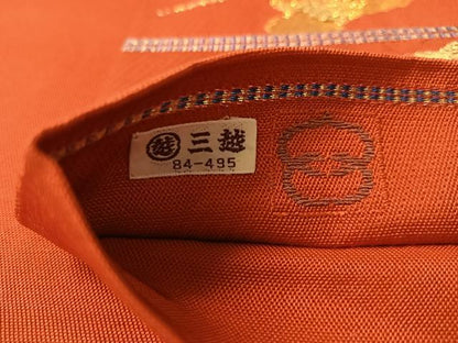 平和屋着物●西陣　環美術織物　六通柄　本袋帯　色紙の流れ　金銀糸　三越扱い　袋帯　正絹　逸品　CABM3033vp