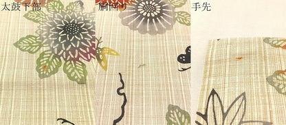 平和屋着物●全通柄　京袋帯　型染め　三勝謹製　三勝染　雪輪花文　綿　逸品　CABM3034vp