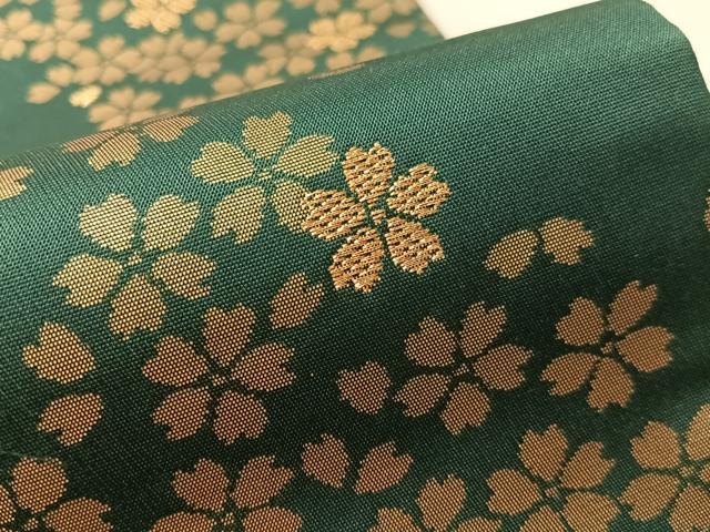 平和屋着物●六通柄袋帯　五木ひろし　舞桜　金糸　正絹　逸品　CABM3037vp