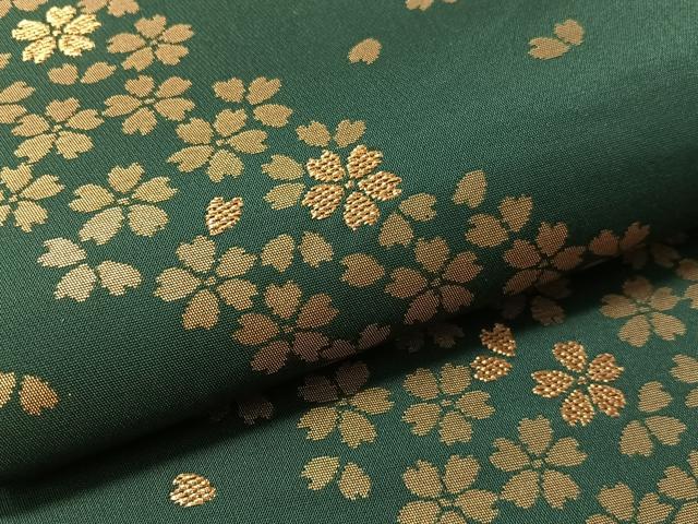 平和屋着物●六通柄袋帯　五木ひろし　舞桜　金糸　正絹　逸品　CABM3037vp
