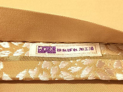 平和屋着物●六通柄袋帯　唐織　木履下駄　櫛　舞桜　金糸　さが美扱い　正絹　逸品　CABM3041vp
