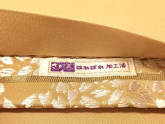 平和屋着物●六通柄袋帯　唐織　木履下駄　櫛　舞桜　金糸　さが美扱い　正絹　逸品　CABM3041vp