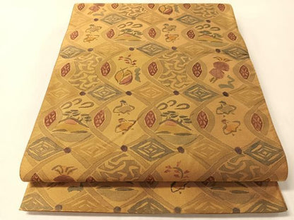 平和屋着物●全通柄袋帯　千鳥吉祥文　正絹　逸品　CABM3042vp