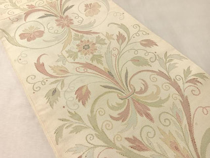 平和屋着物●六通柄　本袋帯　花唐草文　金糸　正絹　逸品　CABM3046vp