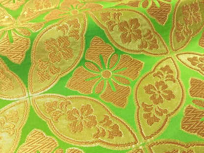 平和屋着物●西陣　川島織物　六通柄　本袋帯　七宝花文　金糸　正絹　逸品　CABM3048vp