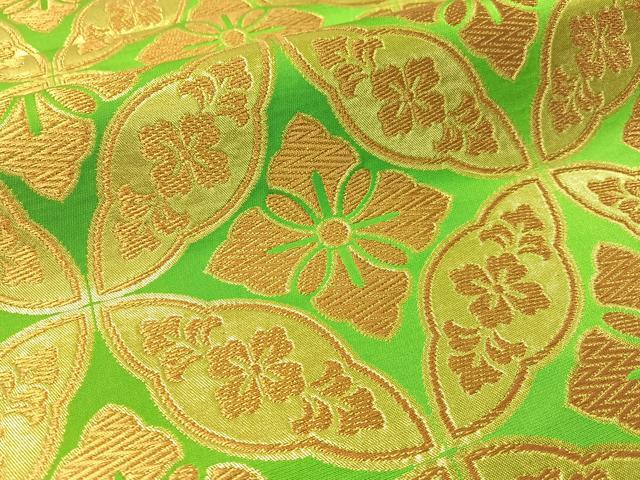 平和屋着物●西陣　川島織物　六通柄　本袋帯　七宝花文　金糸　正絹　逸品　CABM3048vp