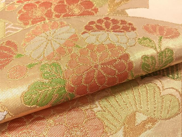 平和屋着物●西陣　川島織物　六通柄　本袋帯　地紙松竹梅天井文　金銀糸　正絹　逸品　CABM3051vp
