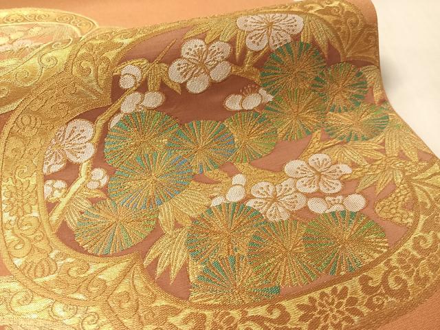 平和屋着物●西陣　川島織物　本金　六通柄　本袋帯　本極錦　正絹　逸品　CABM3062vp