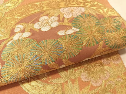 平和屋着物●西陣　川島織物　本金　六通柄　本袋帯　本極錦　正絹　逸品　CABM3062vp