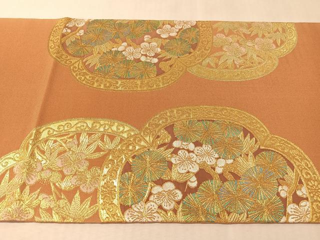 平和屋着物●西陣　川島織物　本金　六通柄　本袋帯　本極錦　正絹　逸品　CABM3062vp