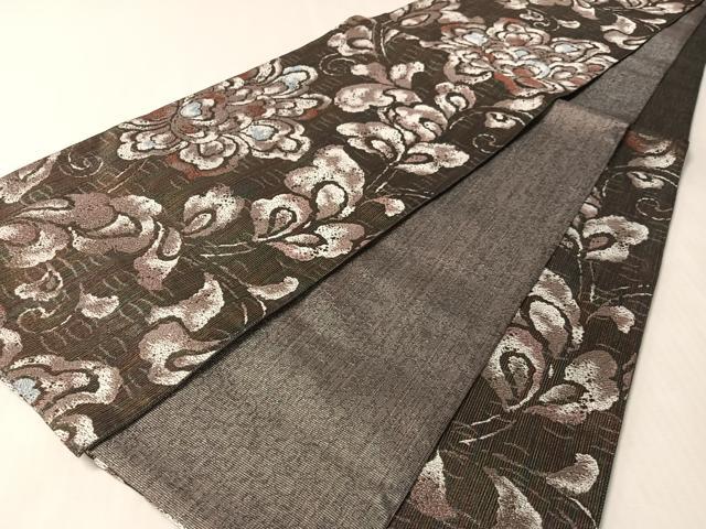 平和屋着物▽六通柄袋帯　スリーシーズン　春夏秋　更紗唐草文　金糸　正絹　逸品　未使用　CABM3066vp