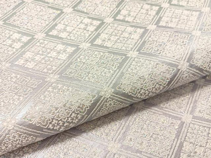 平和屋着物●六通柄袋帯　菱吉祥花文　ラメ糸　正絹　逸品　未使用　CABM3071vp