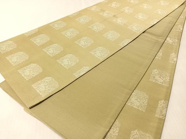 平和屋着物●全通柄　京袋帯　花兎　正絹　逸品　CABM3074vp