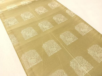 平和屋着物●全通柄　京袋帯　花兎　正絹　逸品　CABM3074vp