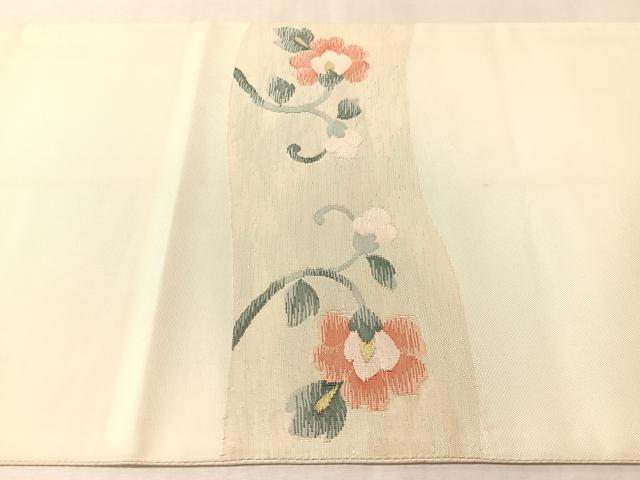 平和屋着物●太鼓柄袋帯　すくい織　切嵌人物文　金糸　正絹　逸品　CABM3075vp
