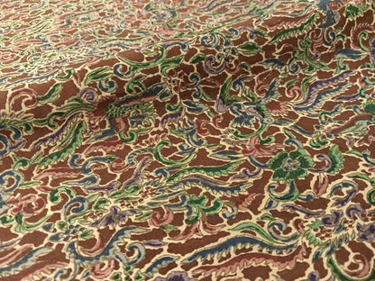 平和屋着物●アンティーク　大正ロマン　両面　全通柄京袋　鳳凰花文　正絹　逸品　CABM3076vp