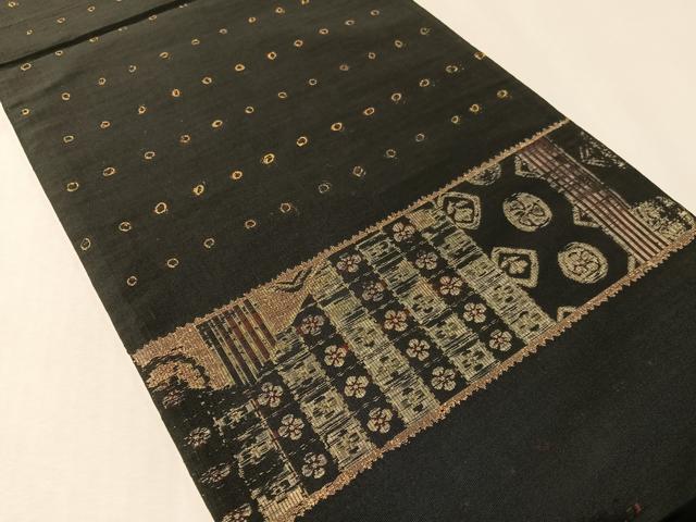 平和屋着物●アンティーク　大正ロマン　両面　全通柄京袋　鳳凰花文　正絹　逸品　CABM3076vp