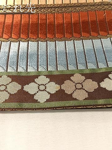 平和屋着物●西陣　六通柄袋帯　唐織　鎧縅　金銀糸　正絹　逸品　CABM3077vp