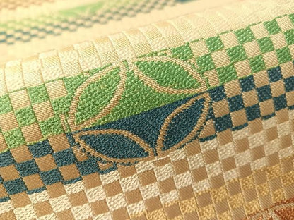 平和屋着物●西陣　白綾苑大庭　六通柄袋帯　吉祥間道　金糸　正絹　逸品　CABM3090vp