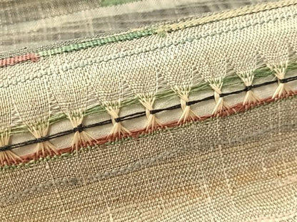 平和屋着物●太鼓柄袋帯　紬地　もじり織　横段文　正絹　逸品　CABM3095vp