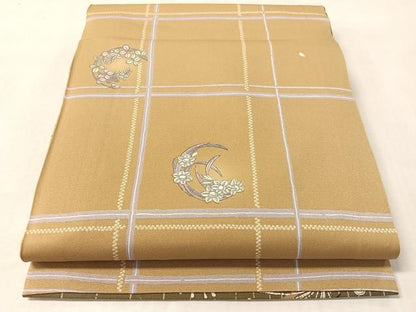 平和屋着物●両面　全通柄　京袋帯　露草芒文　金彩　正絹　逸品　CABM3114vp
