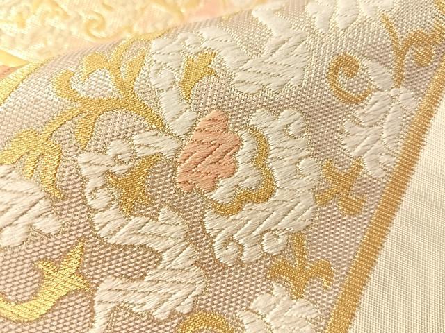 平和屋着物●西陣　川島織物　六通柄　本袋帯　唐織　有職菱文　金銀糸　共箱付き　正絹　逸品　CABM3117vp
