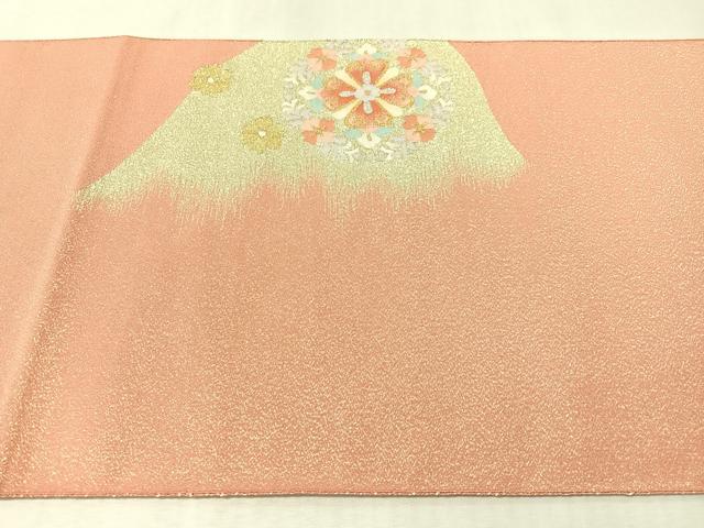 平和屋着物●西陣　勝山織物謹製　爪掻き本綴れ　太鼓柄袋帯　慶長寿山文　金銀糸　証紙付き　共箱付き　正絹　逸品　未使用　CABM3118vp