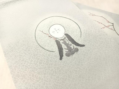 平和屋着物●九寸名古屋帯　作家物　手描き　地蔵　正絹　逸品　CABM3182vp
