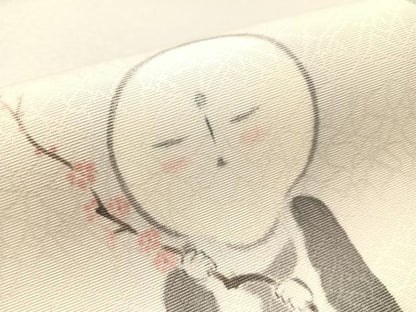 平和屋着物●九寸名古屋帯　作家物　手描き　地蔵　正絹　逸品　CABM3182vp