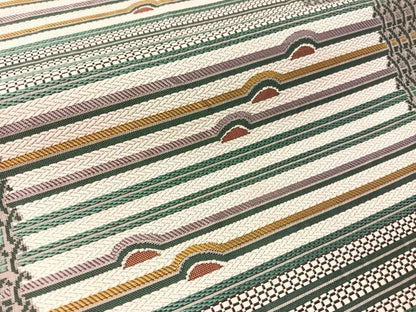 平和屋着物●本場筑前博多織　八寸名古屋帯　幾何学文様　正絹　逸品　CABM3199vp